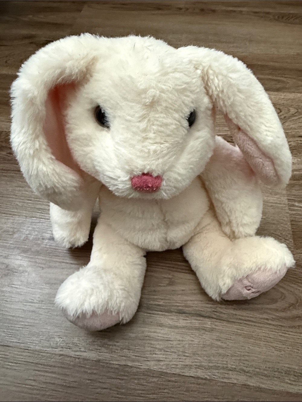 Godiva 2019 Limited Edition White Plush Easter Bunny Pink Ears Floral Collar